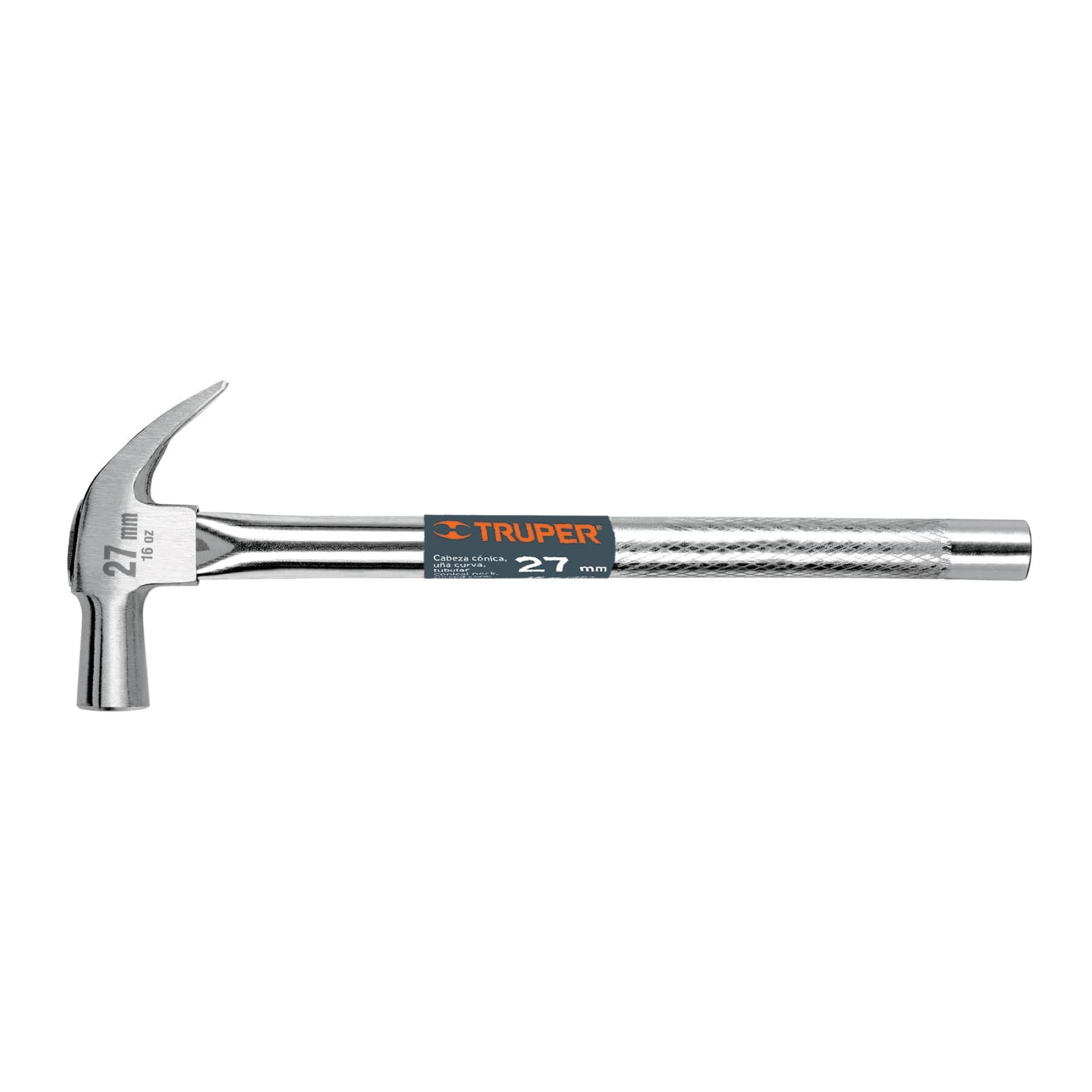 Martillo Tubular Pulido De 16 Oz. Uña Curva. Antiderrapante